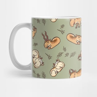 Saiga antelope family pattern Mug